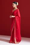 Buy_Sitaraa_Red Embroidery Svaraa Saree With Blouse _Online_at_Aza_Fashions