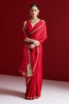 Shop_Sitaraa_Red Embroidery Svaraa Saree With Blouse _at_Aza_Fashions