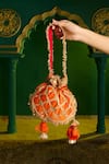 Buy_saina kapoor_Orange Gota Patti, Embroidery, Tassels Aari Work Potli Bag _at_Aza_Fashions
