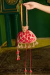 Buy_saina kapoor_Fuchsia Applique, Gota Patti Aari Work Potli Bag _at_Aza_Fashions