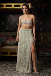 Buy Diyarajvvir Silver Tulle Beads Asymmetric Embellished Bustirt And Skirt Set Online at Aza Fashions Buy_Diyarajvvir_Silver Tulle Beads Asymmetric Embellished Bustirt And Skirt Set _Online_at_Aza_Fashions