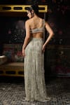 Shop Diyarajvvir Silver Tulle Beads Asymmetric Embellished Bustirt And Skirt Set at Aza Fashions Shop_Diyarajvvir_Silver Tulle Beads Asymmetric Embellished Bustirt And Skirt Set _at_Aza_Fashions