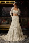 Buy Diyarajvvir Silver Tulle Beads, Sequins Square Neck Embellished Blouse With Lehenga Skirt Online at Aza Fashions Buy_Diyarajvvir_Silver Tulle Beads, Sequins Square Neck Embellished Blouse With Lehenga Skirt _Online_at_Aza_Fashions
