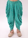 Lil Drama_Green Rayon Embroidery Khilkhilahat Floral Pattern Top And Dhoti Pant Set _at_Aza_Fashions