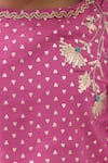 Shop_Lil Drama_Pink Rayon Embroidery Khilkhilahat Top And Floral Pattern Flared Pant Set _Online_at_Aza_Fashions