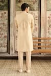Shop_Diyarajvvir_Beige Silk Diamonds Embroidered Jacket With Pant _at_Aza_Fashions