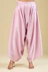 Buy_Prisho_Pink Embroidery Open Neck, Cape Pant Set 