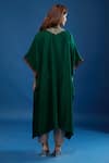 Shop_Prisho_Green Beads Round Neck Dori Embroidered Kaftan And Pant Set _at_Aza_Fashions