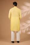 Shop_Rabani & Rakha_Yellow Georgette, Cotton, Silk Sequins, Straight Embroidered Kurta With Pant _at_Aza_Fashions