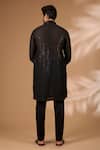 Shop_Rabani & Rakha_Black Georgette, Cotton, Silk Sequins, Embroidery Embellished Kurta With Pant _at_Aza_Fashions