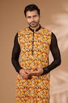 Rabani & Rakha_Black Georgette Embroidery, Sequins Kurta With Pant _Online_at_Aza_Fashions