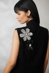 Buy_Nachiket Barve_Black Wool Sequins Pearl Detailed Blazer And Pant Set _Online_at_Aza_Fashions