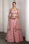 Buy Rocky Star Pink Net Sequins, Embroidery, Beads Round Neck Embellished Lehenga Set at Aza Fashions Buy_Rocky Star_Pink Net Sequins, Embroidery, Beads Round Neck Embellished Lehenga Set _at_Aza_Fashions