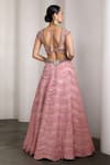 Shop Rocky Star Pink Net Sequins, Embroidery, Beads Round Neck Embellished Lehenga Set at Aza Fashions Shop_Rocky Star_Pink Net Sequins, Embroidery, Beads Round Neck Embellished Lehenga Set _at_Aza_Fashions