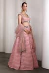 Buy Rocky Star Pink Net Sequins, Embroidery, Beads Round Neck Embellished Lehenga Set Online at Aza Fashions Buy_Rocky Star_Pink Net Sequins, Embroidery, Beads Round Neck Embellished Lehenga Set _Online_at_Aza_Fashions