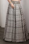 Shop Rocky Star Gray Beads, Sequins Round Neck Embellished Lehenga Set Online at Aza Fashions Shop_Rocky Star_Gray Beads, Sequins Round Neck Embellished Lehenga Set _Online_at_Aza_Fashions