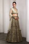Buy_Rocky Star_Multi Color Net Sequins, Embroidery V-neck Embellished Blouse And Lehenga Set _Online_at_Aza_Fashions