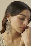 Buy_Auraa Trends_Gold Plated Gemstones Cluster Design Earring _at_Aza_Fashions