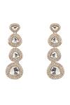 Auraa Trends_Gold Plated Imitation Diamonds Kundan Mirror Drop Earrings _Online_at_Aza_Fashions