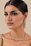 Buy_Auraa Trends_Gold Plated Diamonds Stone Embellished Choker Set _at_Aza_Fashions