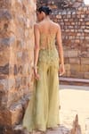 Shop_Awigna_Green Organza Embroidery Scoop Neck Tunic And Sharara Set _at_Aza_Fashions