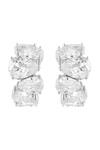 Isharya_White Crystals Luxe Glow Statement Rhodium Plated Hoops _Online_at_Aza_Fashions