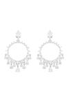 Shop_Isharya_White Crystals Lunar Elegance Rhodium Plated Moon Baalis _at_Aza_Fashions