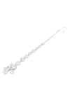 Isharya_White Opulent Luminescence Rhodium Plated Maangtikka _Online_at_Aza_Fashions