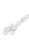 Buy_Isharya_White Opulent Luminescence Rhodium Plated Maangtikka _Online_at_Aza_Fashions