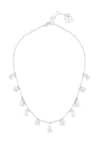 Shop_Isharya_Silver Plated Eterna Rhodium Charm Choker Necklace _at_Aza_Fashions