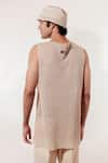 Jubinav Chadha_Cream Kantha Crochet Vest _at_Aza_Fashions