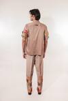 Jubinav Chadha_Beige Cotton Puzzle Quilted Shirt _Online_at_Aza_Fashions