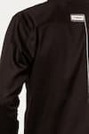 Jubinav Chadha_Black Cotton, Lycra Embroidery Hand Stapoo Shirt _at_Aza_Fashions