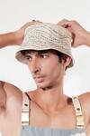 Buy_Jubinav Chadha_Cream Embroidery Kantha Bucket Hat _at_Aza_Fashions