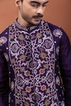 Buy_PAARSH_Purple Silk Embroidery Regalia Nehru Jacket Set _Online