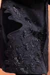 PAARSH_Black Linen, Satin, Suede Beads, Sequins The Noir Van Achkan With Pant _at_Aza_Fashions