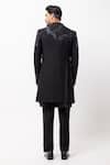 Shop_PAARSH_Black Silk Beads, Embroidery Mirage Achkan With Pant _at_Aza_Fashions