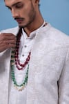 Shop_PAARSH_Ivory Georgette Embroidery Achkan With Pant _Online_at_Aza_Fashions