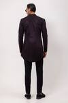 Shop_PAARSH_Purple Linen, Satin Beads Royal Plum Embroidered Achkan With Pant _at_Aza_Fashions