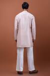 Shop_PAARSH_Pink Silk Asymmetric Kurta _at_Aza_Fashions