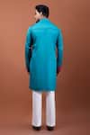 Shop_PAARSH_Teal Modal, Satin Embroidery Tista Kurta _at_Aza_Fashions