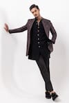 Buy_PAARSH_Black Straight Kurta _at_Aza_Fashions