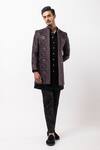 PAARSH_Black Straight Kurta _Online_at_Aza_Fashions