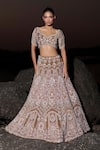 Buy Panihari Rust Silk, Velvet, Organza Cut Work, Paisley Embroidered Bridal Lehenga Set Online at Aza Fashions Buy_Panihari_Rust Silk, Velvet, Organza Cut Work, Paisley Embroidered Bridal Lehenga Set _Online_at_Aza_Fashions