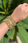 Buy_Prestones_Gold Plated Temple Motif Bangles - Set Of 2 _at_Aza_Fashions
