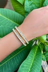 Buy_Prestones_White Polki Embellished Bangles - Set Of 2 _at_Aza_Fashions