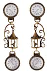 Rejuvenate Jewels_White Timeless Cage Clock Shaped Earrings _Online_at_Aza_Fashions