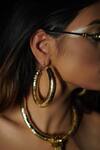 Buy_Rejuvenate Jewels_Gold Plated Metallic Hoops _Online_at_Aza_Fashions