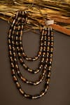 Shop_Rejuvenate Jewels_Black Midnight Allure Multi-layered Necklace _at_Aza_Fashions