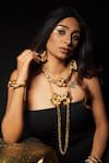 Buy_Rejuvenate Jewels_Gold Plated Chain Knot Necklace _at_Aza_Fashions